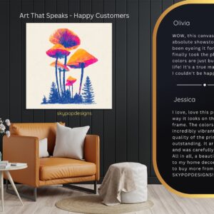 Colorful Mushroom Art