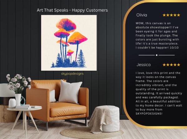 Colorful Mushroom Art