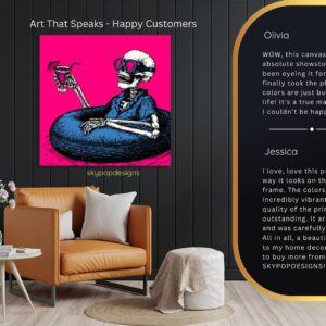 Skeleton Cocktail Party Art