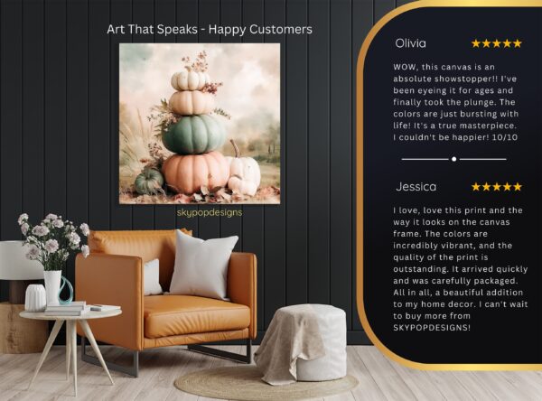 Pastel Pumpkin Stack Art