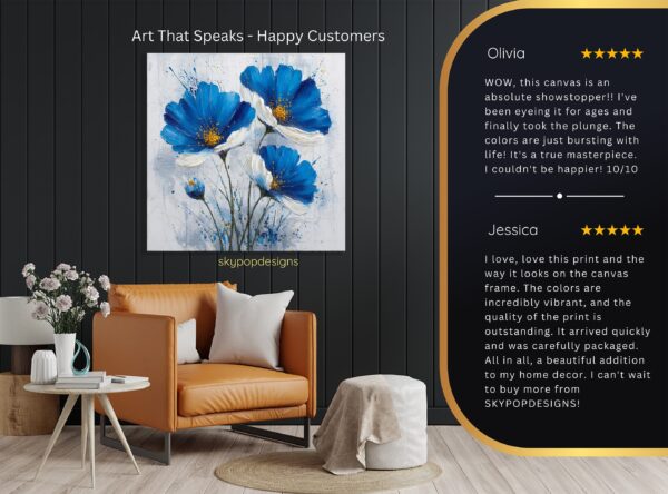 Blue Floral Art