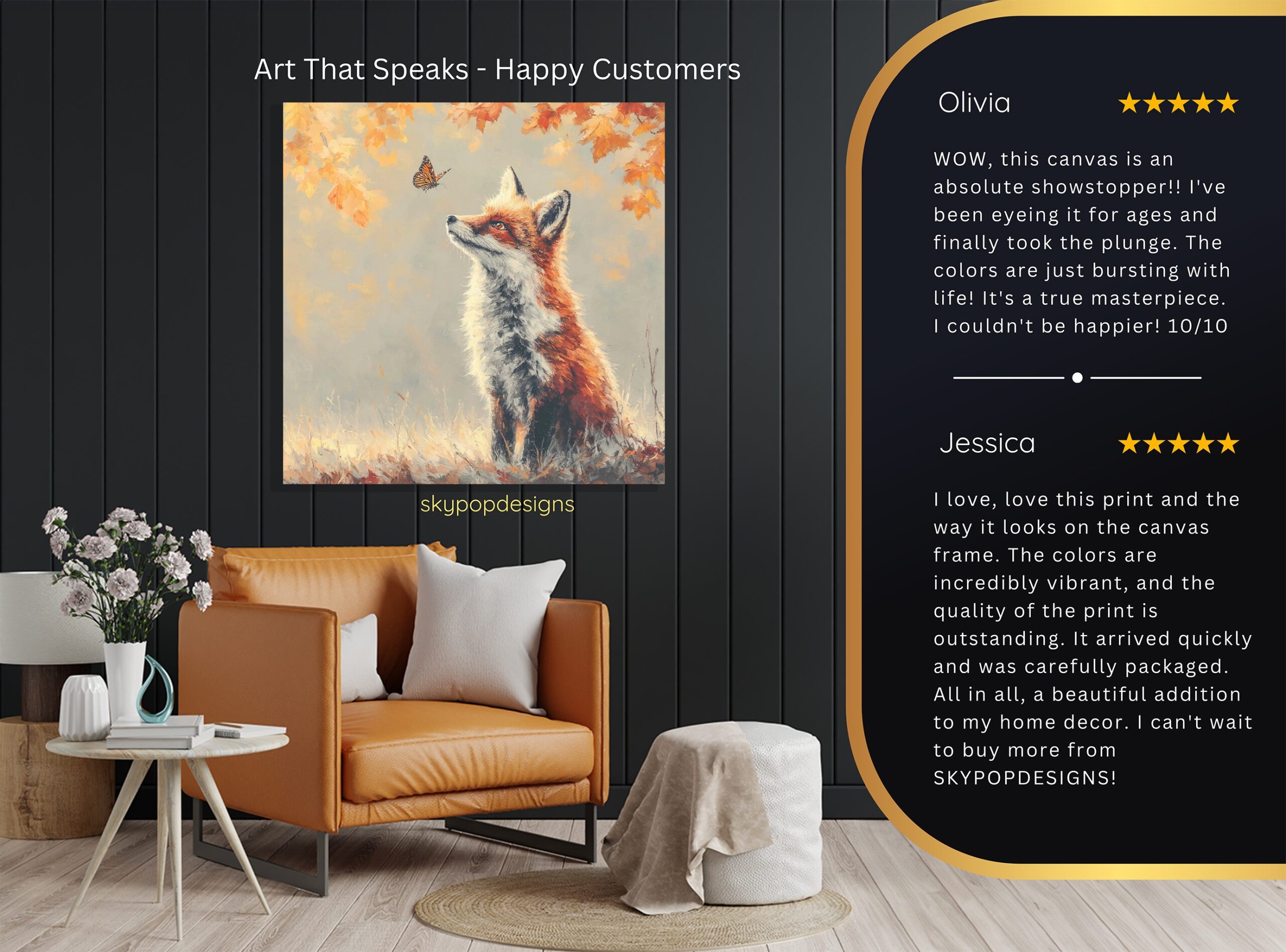 8.jpg Fox and Butterfly Art