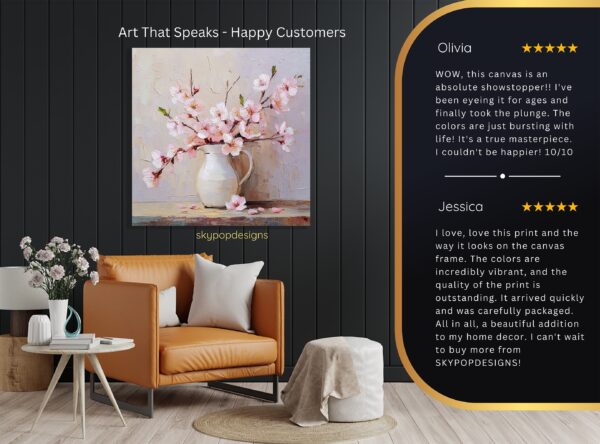 Cherry Blossom Vase Art
