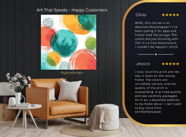 Vibrant Circles Abstract Art