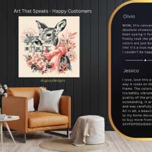 Deer in Scarf Art