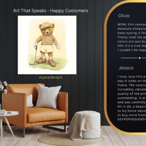 Bear Golfing Art