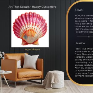 Red Seashell Art