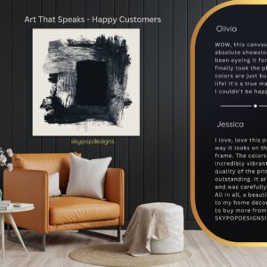 Monochrome Brushstroke Art