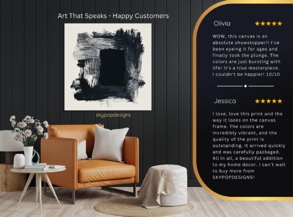 Monochrome Brushstroke Art