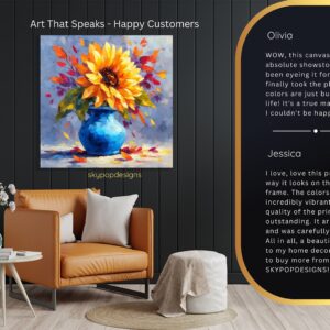 Sunflower Vase Art