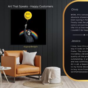 Grim Reaper Smiley Balloon Art