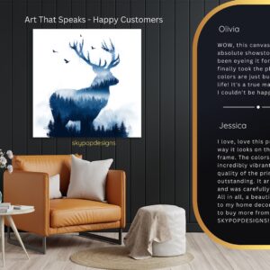 Deer Forest Silhouette Art