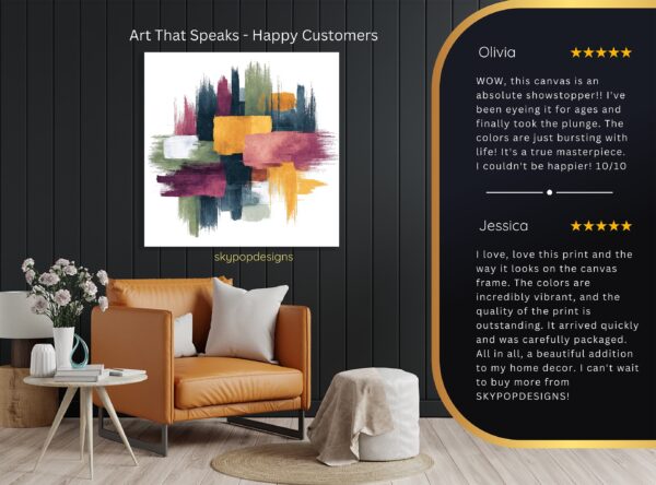Color Block Brush Stroke Art