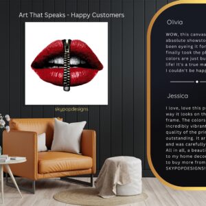 Zipped Lips Art