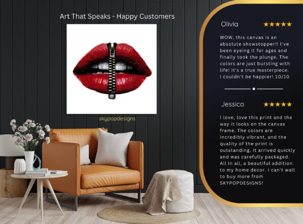 Zipped Lips Art