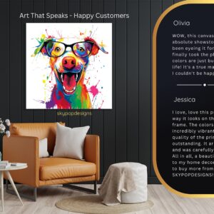 Colorful Dog Glasses Art