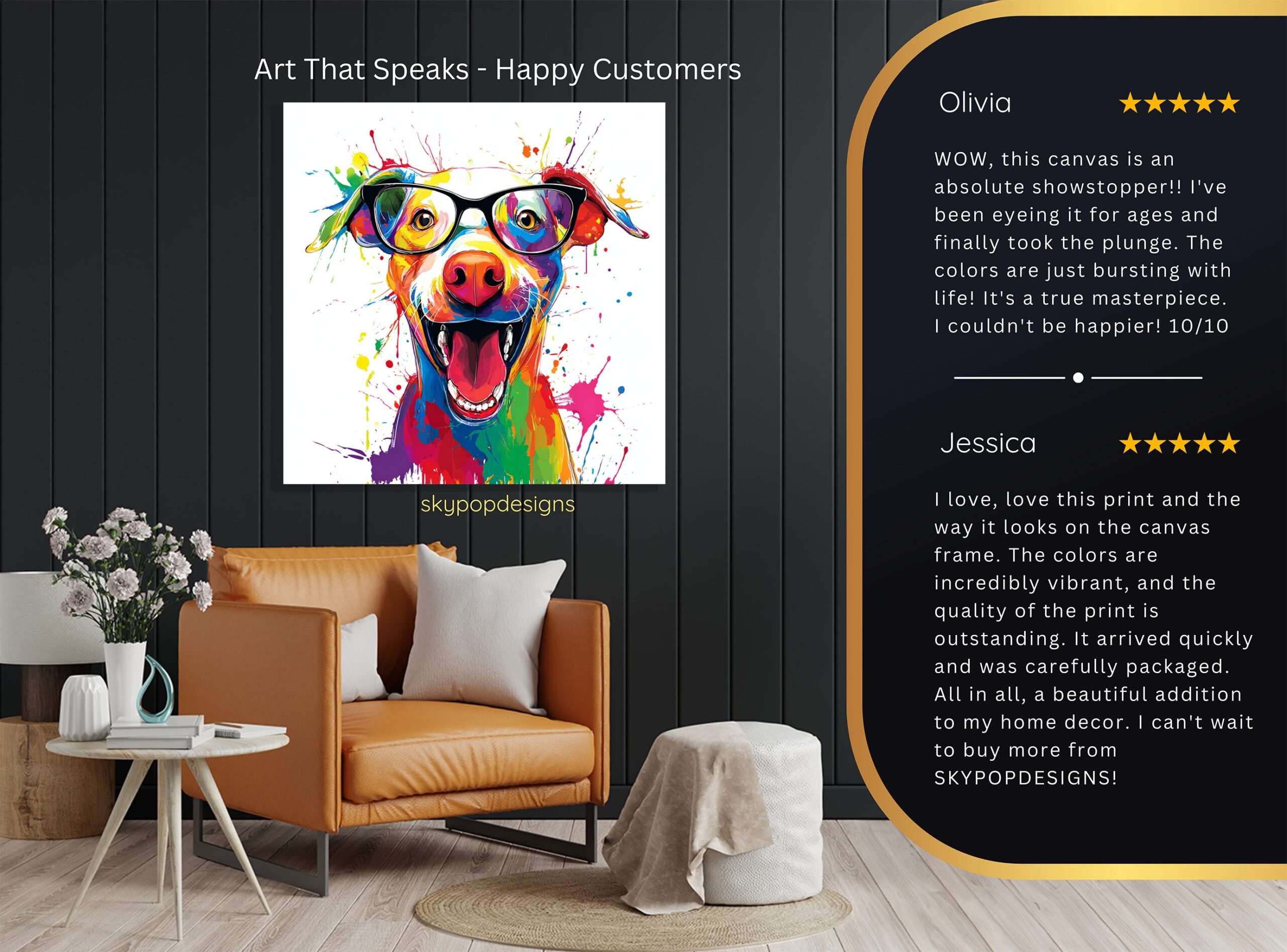 8.jpg Colorful Dog Glasses Art
