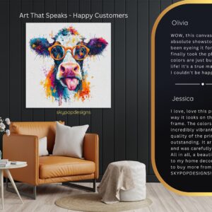 Colorful Cow Art