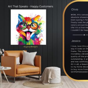 Colorful Cat Art