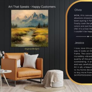 Mountain Stream Landscape Art