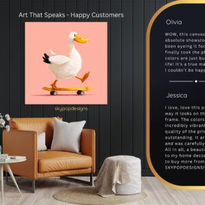 Duck Skateboarding Art