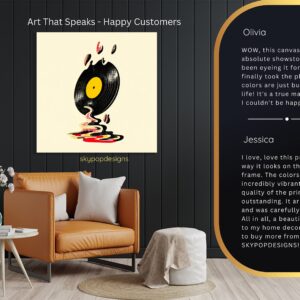 Melting Vinyl Record Art