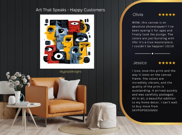 Cubist Faces Art