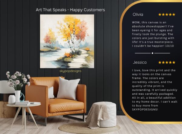 Autumn Birch Trees Art