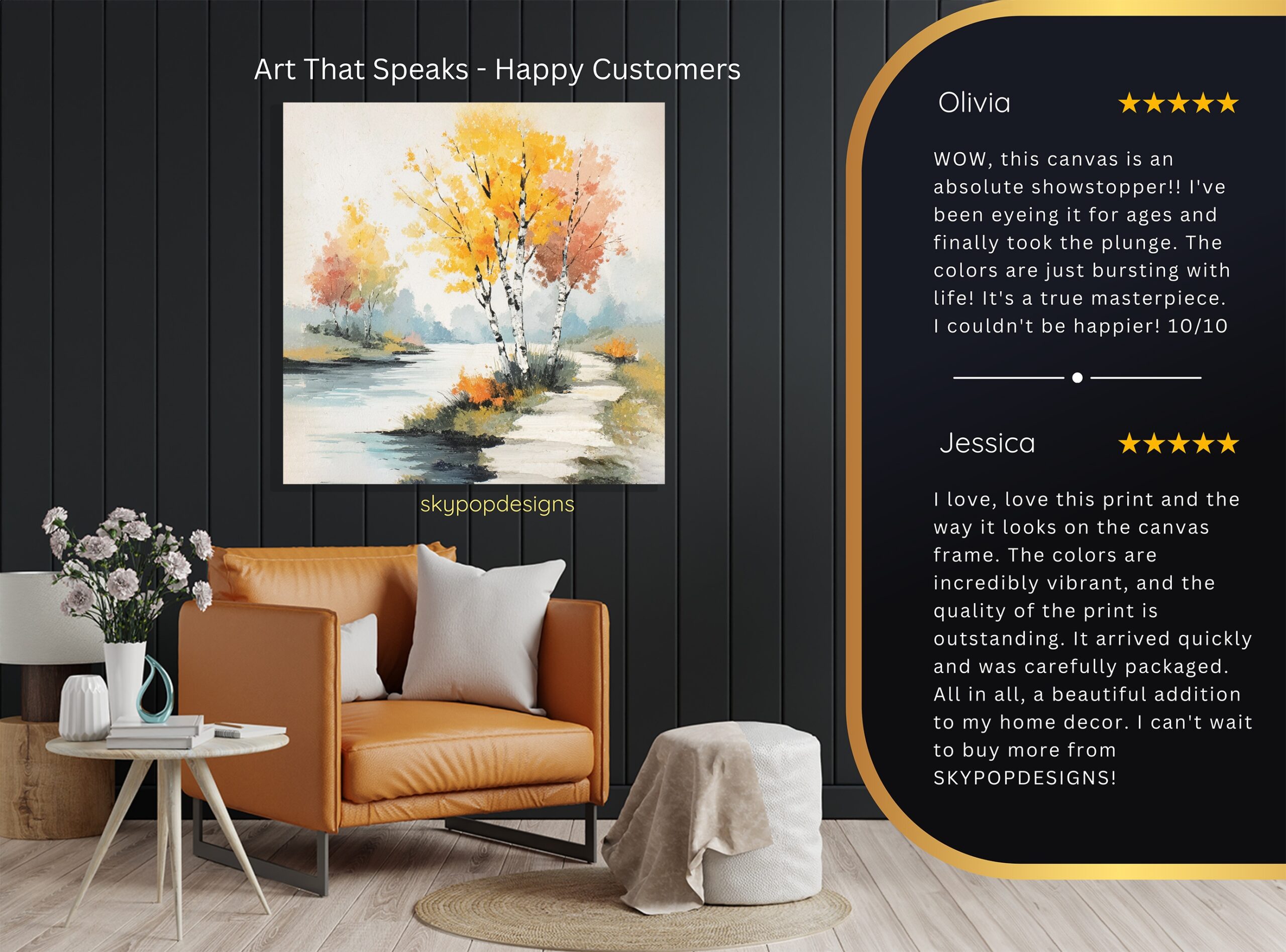 8.jpg Autumn Birch Trees Art