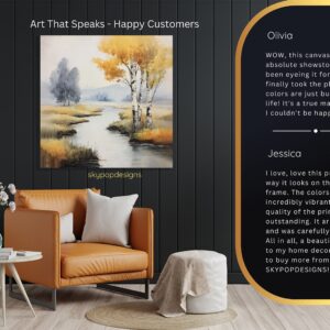 Autumn Birch River Art