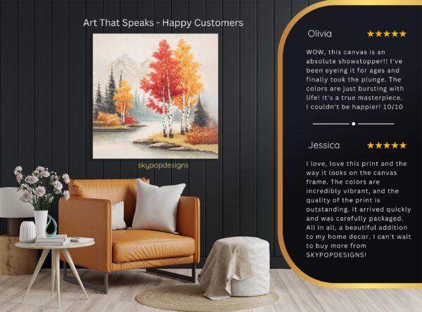 Autumn Birch Grove Art