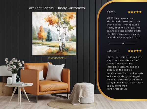 Autumn Birch Forest Art