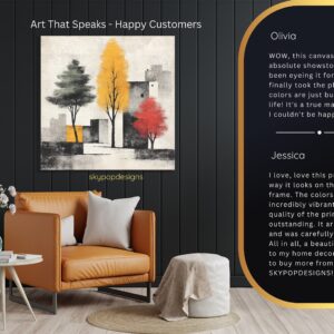 Urban Autumn Trees Art