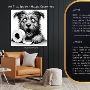 Yorkshire Terrier Toilet Paper Art