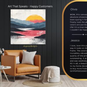 Sunset Mountain Lake Art