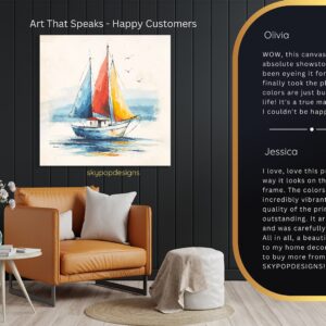 Colorful Sailboat Art