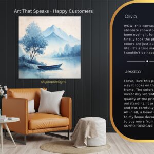 Serene Lake Mountain Art