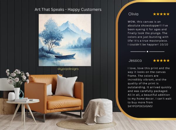 Serene Lake Mountain Art