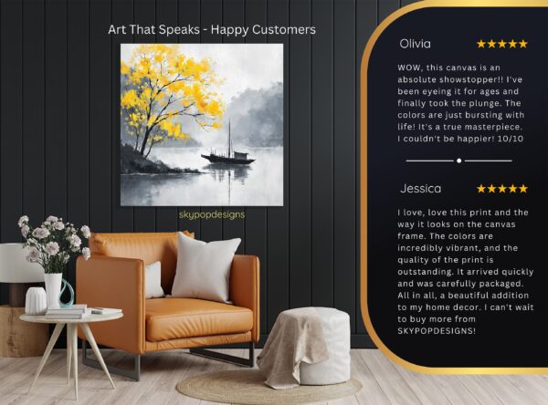 Yellow Tree Lake Art