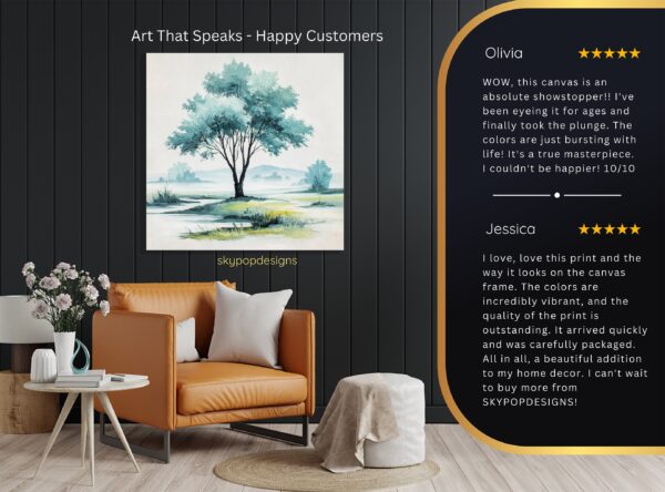 Serene Tree Lake Art
