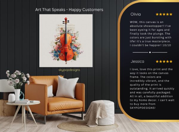 Violin Floral Symphony Art