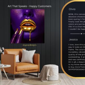 Golden Lips Art