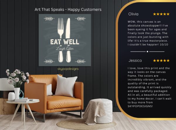 Eat Well Laugh Often Art
