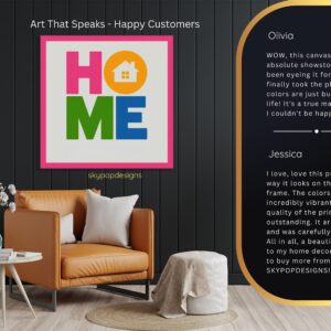 Colorful Home Typography Art