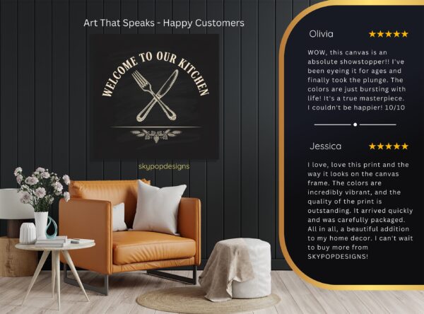 Rustic Kitchen Welcome Sign Art