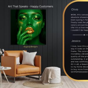 Emerald Gold Glamour Art