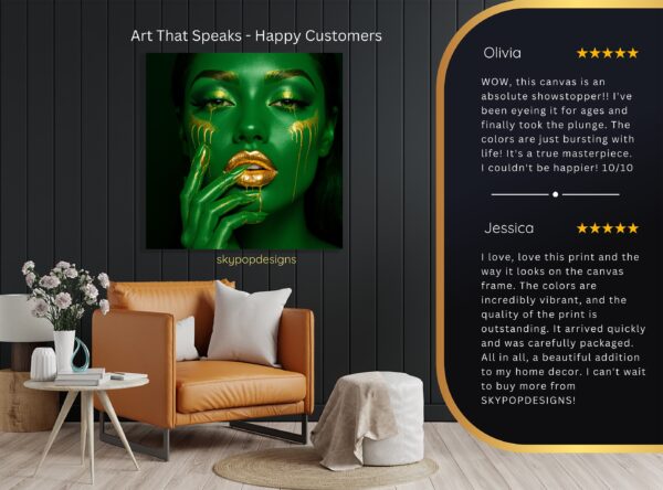 Emerald Gold Glamour Art