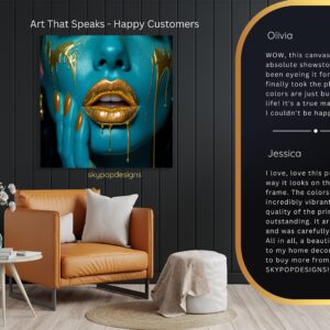 Golden Lips Art