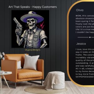 Gunslinger Skull Art