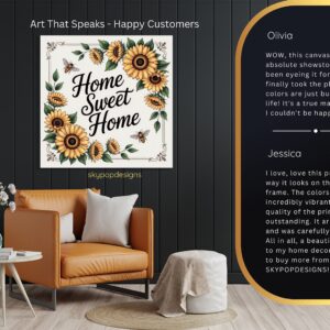 Sunflower Home Sweet Home Art